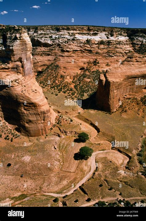 View E From Mummy Cave Overlook Into Canyon Del Muerto Canyon Of The