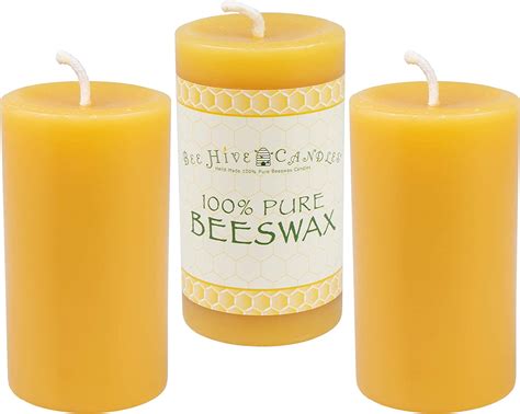 Bee Hive Candles 100 Pure Beeswax Pillar Candle 2 X 3