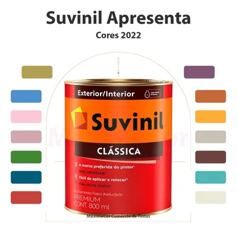 Tinta Fosca Antimofo Suvinil Cores 2022 Clássica 3 2 Litros