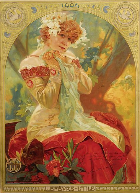 Lefevre Utile Sarah Bernhardt By Alphonse Mucha Artvee