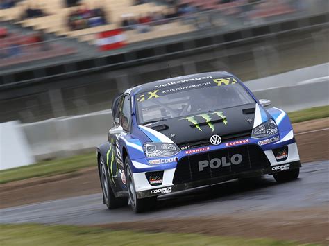 PSRX Volkswagen Sweden Polo GTIs Show Pace At World RX Of Barcelona