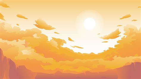 Beautiful sky cloud landscape illustration background 8320941 Vector ...