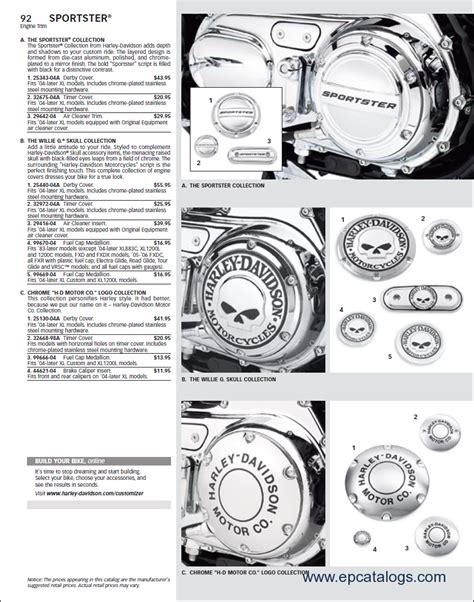 HARLEY DAVIDSON ACCESSORIES spare part catalog Download