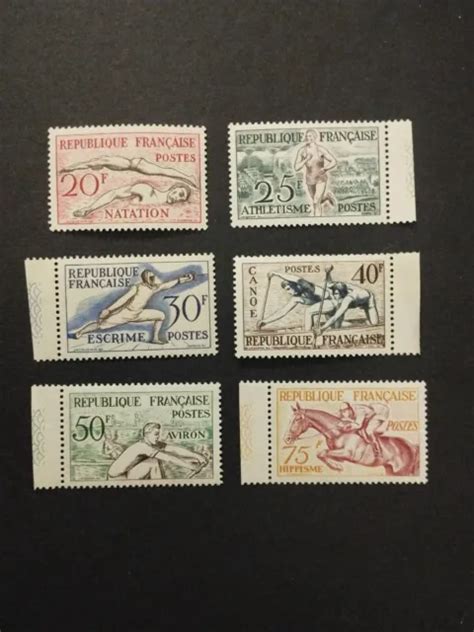 FRANCE JEUX OLYMPIQUES Helsinki 1953 serie 960 965 Neuf Mnh LUXE Côte