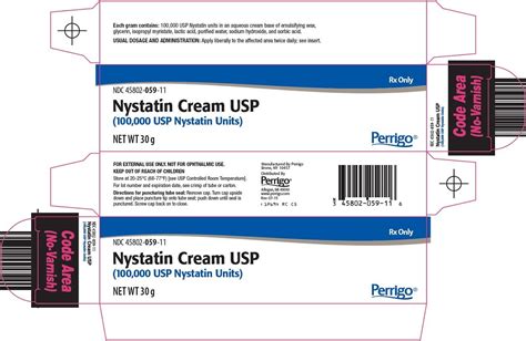 Nystatin Cream - FDA prescribing information, side effects and uses