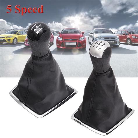 Buy 5 Speed Gear Shift Knob Stick Lever Gaitor Gaiter Boot Cover For Ford For Focus Mk2 2005