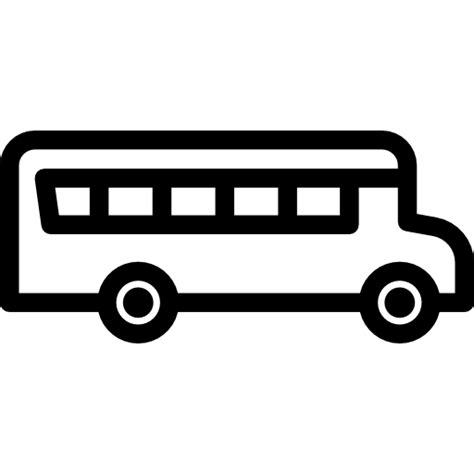 School Bus Basic Rounded Lineal Icon