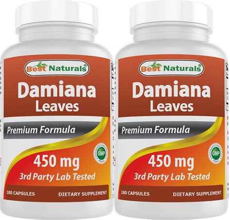 Pack Best Naturals Damiana Leaves Mg Capsules Supports Male