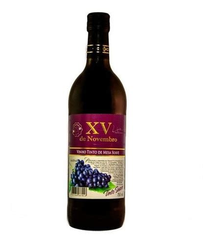 Vinho Tinto De Mesa Suave Xv De Novembro 750ml Parcelamento Sem Juros