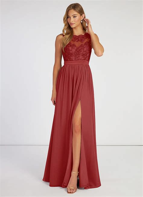 Azazie Elly Rust Bridesmaid Dresses Azazie