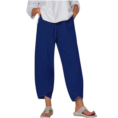 Imai New Arrivals Linen Pants Women Straight Leg Buttonwide Leg Pants