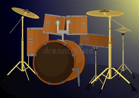 Drum Set Vector Illustration Stock Illustration Illustration Of