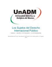 M U S Mimf Pdf Los Sujetos Del Derecho Internacional P Blico