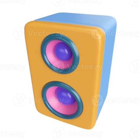 Speaker 3d Illustration Icon Download Royalty Free Png