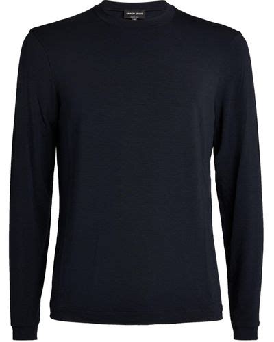 Blue Giorgio Armani T Shirts For Men Lyst