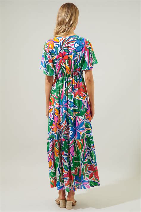 Paradise Falls Pismo Button Down Flutter Maxi Dress Sugarlips