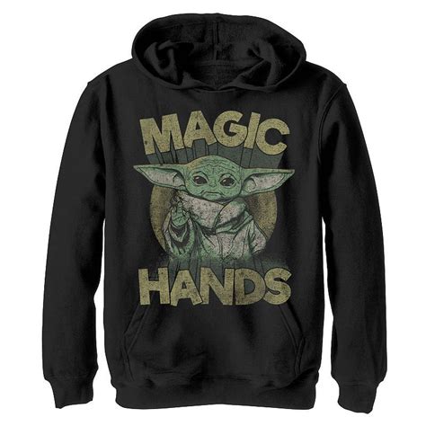 Boys 8 20 Star Wars The Child Aka Baby Yoda Magic Hands Graphic Hoodie