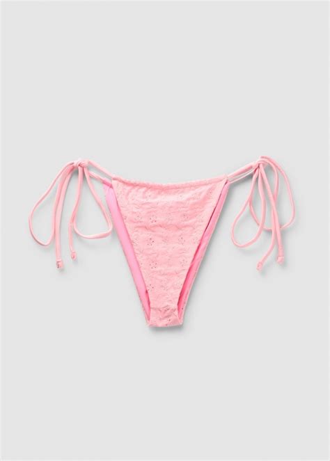 Frankies Bikinis Tia String Pink Bikini Bottoms