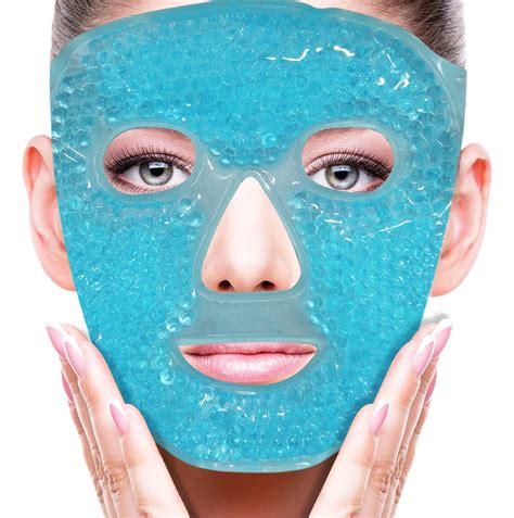 Mqouo Cold Face Eye Mask Ice Pack Reduce Face Puff Dark Circles Gel Beads Hot Heat Cold