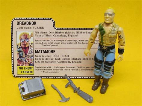 1984 Gi Joe Dreadnok Buzzer Figure Complete With Accessories And File