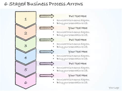 1814 Business Ppt Diagram 6 Staged Business Process Arrows Powerpoint ... 