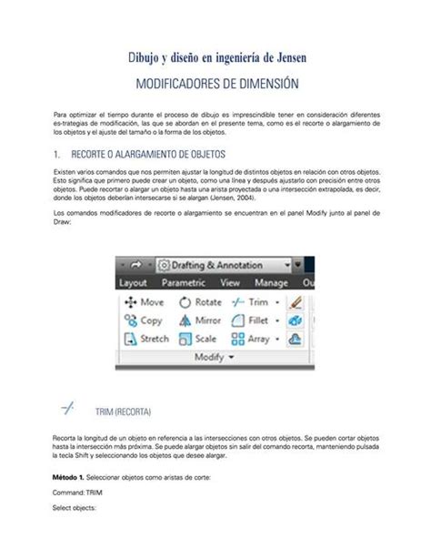 Dibujo y diseño en ingeniería de Jensen Modificadores de dimensión