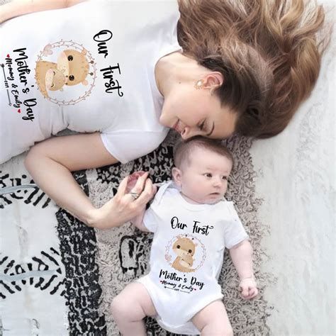 Unser Erstes Muttertags Set F R Mama Und Baby Passendes Shirt Geschenk