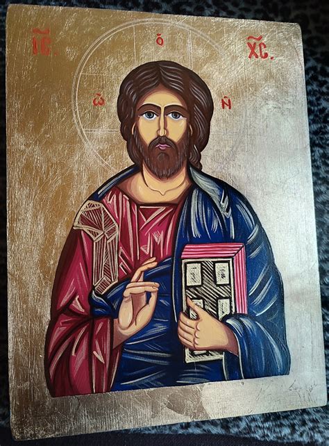 DUŻA IKONA CHRYSTUS PANTOKRATOR 40 X 30 CM Radom Kup teraz na