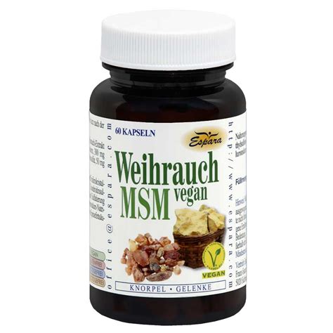 Espara Weihrauch Msm Vegan 180 St Shop Apotheke