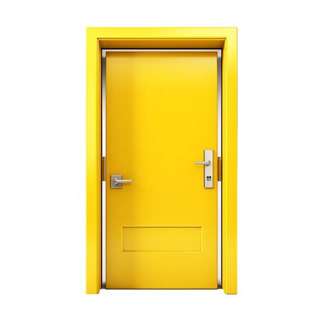 Bright Yellow Door Modern Design Home Entrance 55131747 PNG