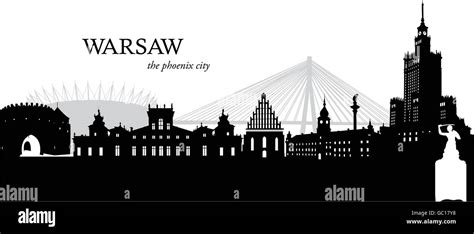 Vector Illustration Of The Skyline Of Warsaw Poland Stock Vector Image