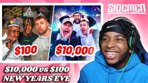 Sidemen 10000 Vs 100 New Years Eve Reaction Youtube