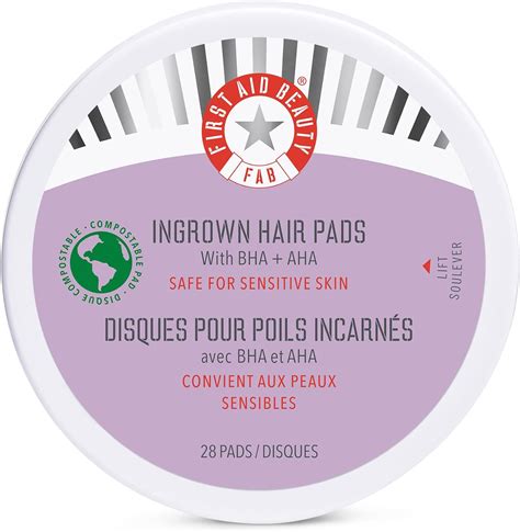 First Aid Beauty Ingrown Hair Pads With Bha And Aha Daily Treatment Relieves Razor Burn