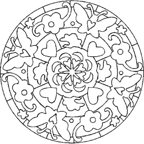 Coloriage Mandala Saint Valentin en Ligne Gratuit à imprimer