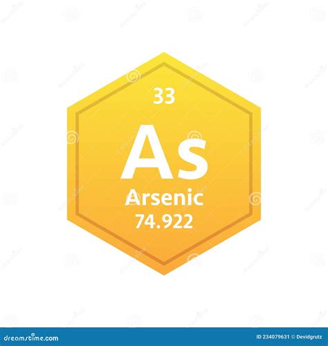 Arsenic Symbol Hexagon Frame Royalty Free Stock Image Cartoondealer