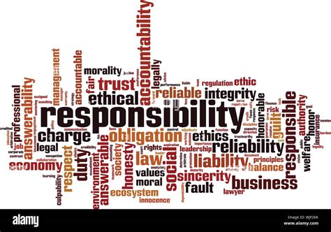 Responsibility Word Cloud Concept Collage Made Of Words About