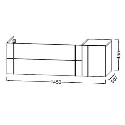 Meuble Sous Plan Vasque Nouvelle Vague Cm Tiroirs Rack Laque