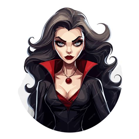 Premium Vector Woman Vampire Vector On White Background