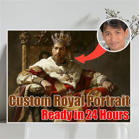 Custom Royal King and Queen Portrait From Photo, Historical Portrait, Royal Portrait, Human ...