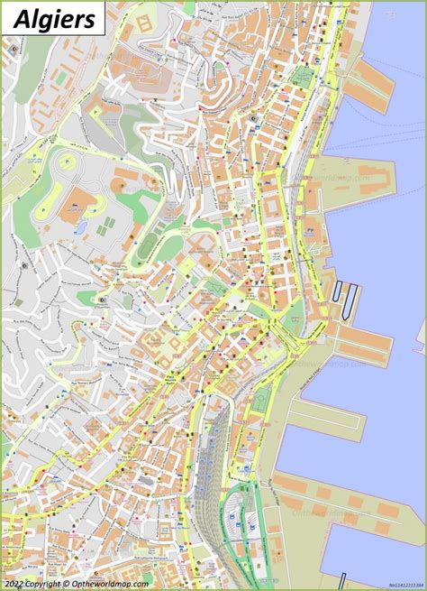 Algiers Map | Algeria | Detailed Maps of Algiers (Alger)