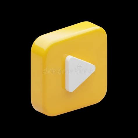 Bright Yellow Play Button Stock Illustration Illustration Of Touch