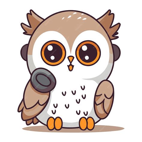 Premium Vector Cute Owl Character Cartoon Vector Illustration Cute