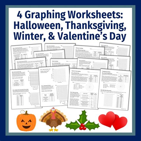 Holiday Graphing Practice Worksheets Bundle Flying Colors Science