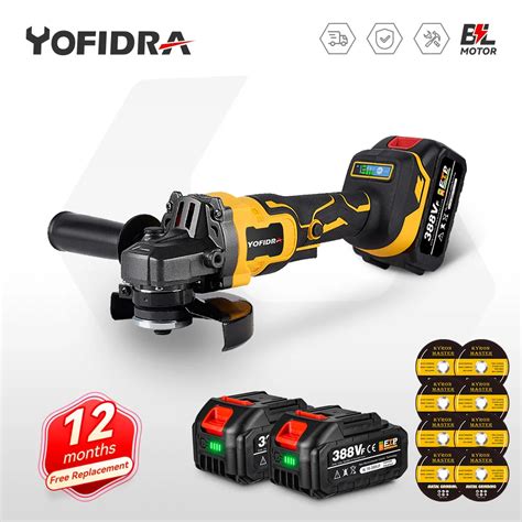 Yofidra M Brushless Electric Angle Grinder Hand Held Cordless