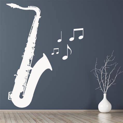 Jazz Music Saxophone Wall Sticker