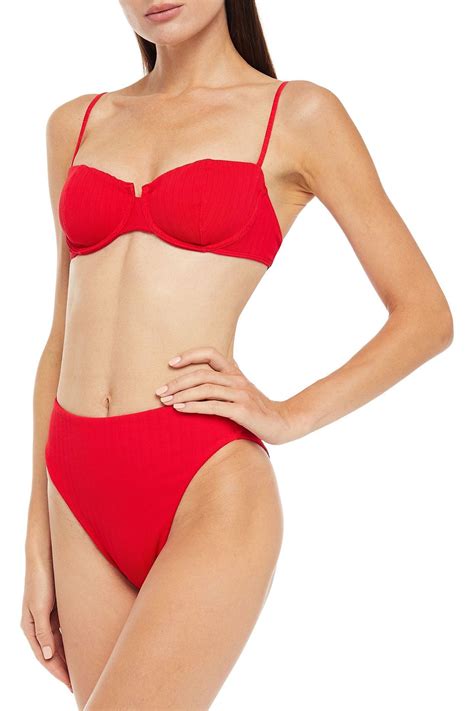 Vix Paula Hermanny Ribbed High Rise Bikini Briefs The Outnet