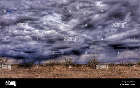 A rain storm in the Mojave Desert Stock Photo - Alamy