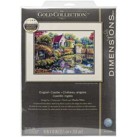 Dimensionsgold Collection Counted Cross Stitch Kit 14x10 English Castle 18 Count Walmart