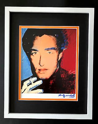 Andy Warhol Rare Signed Halston Print Matted And Framed