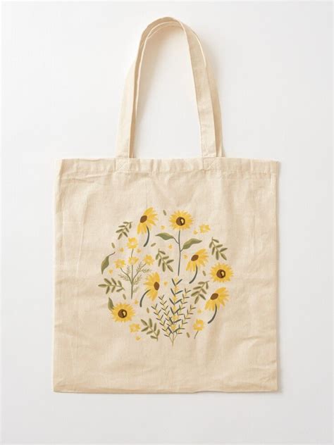 Aesthetic Sunflowers Pattern Tote Bag By Jannta Tote Bag Pattern